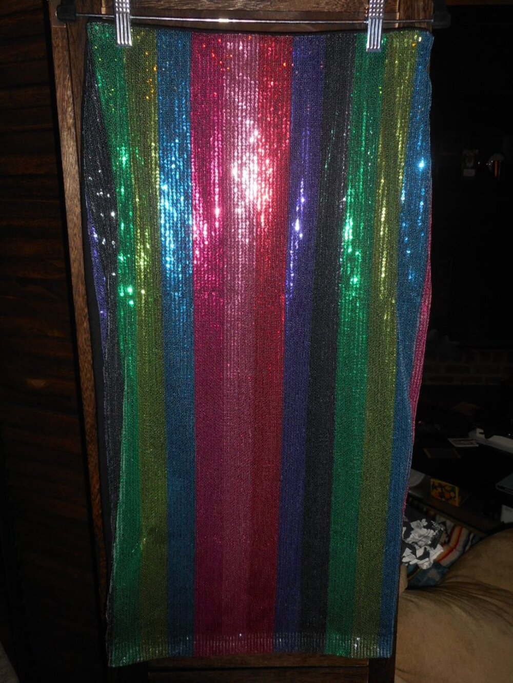 NWT Rainbow sequins pride skirt, size Medium